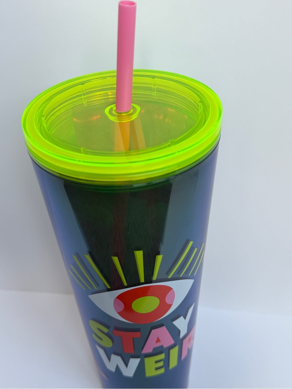 Starbucks Stay Weird Neon Tumbler Cup - Pink & Lime - Picture 6 of 9